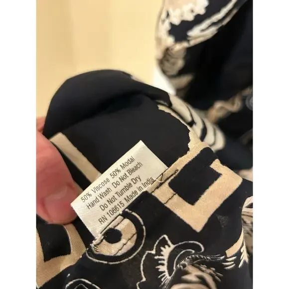 One Hundred Stars Print Cardigan Kimono, Giant Willow Black, One Size, NWT - Picture 7 of 8